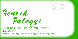 henrik palagyi business card